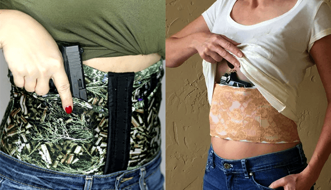 Women use a bra to conceal weapon in unique holster trend
