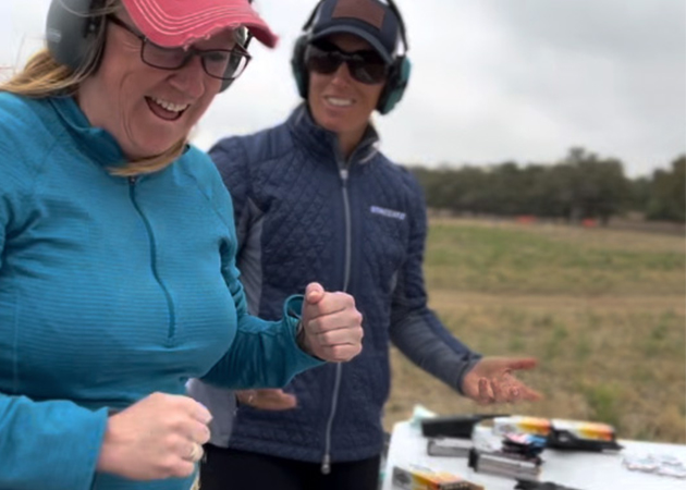 Lanny Mentoring new Shooter and celebrating sucess